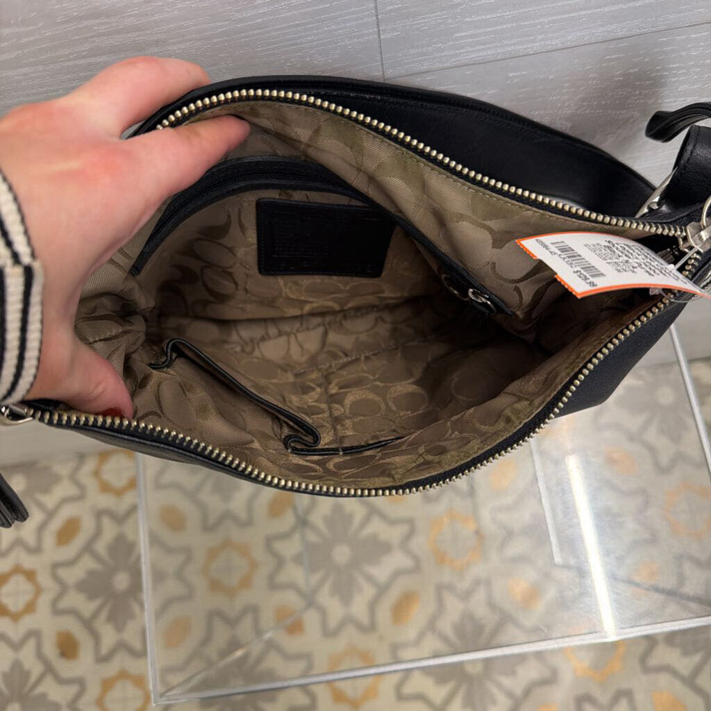 Vintage Coach Black Leather Legacy Hobo Shoulder Purse