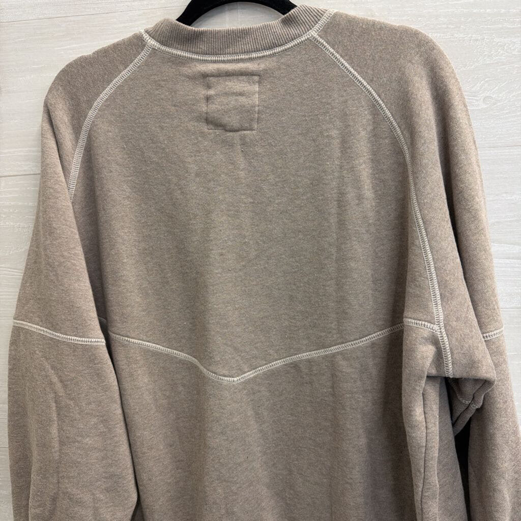 Aerie Beige Fleece Lined Long Sleeve Pullover Small