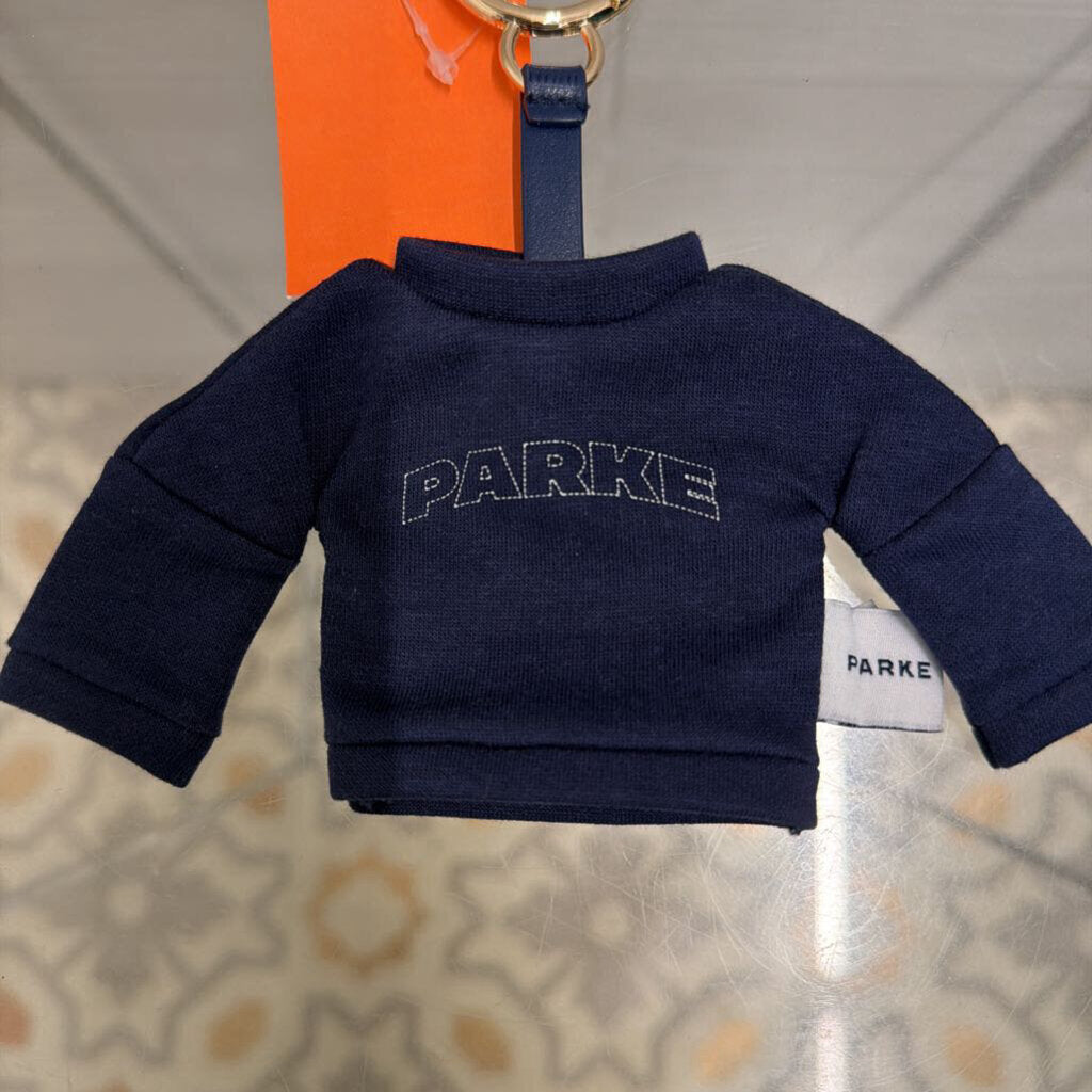 Parke X Target Navy Mock Neck Sweatshirt Key Chain