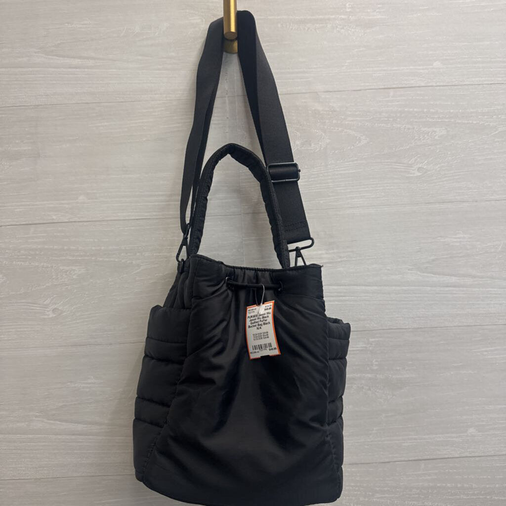Jason Wu Black Quilted Puffer Bucket Bag