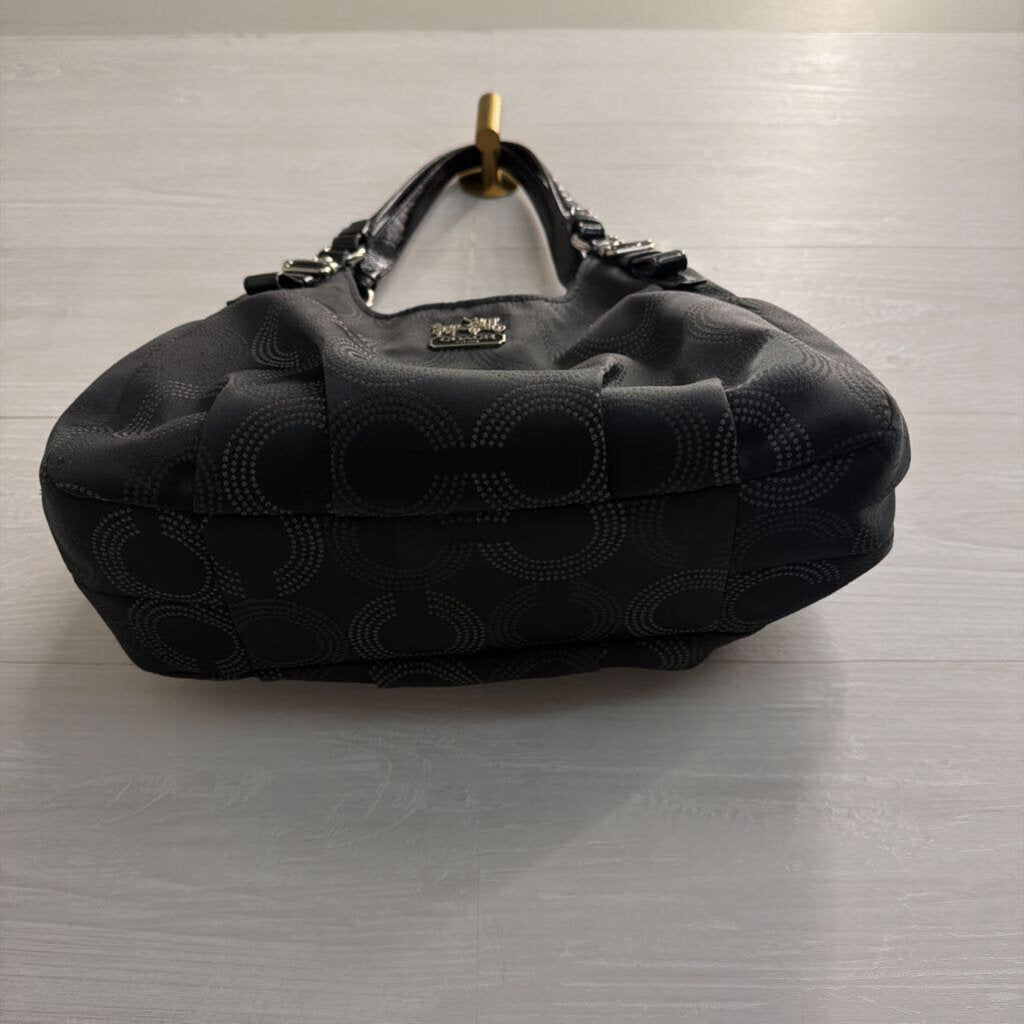 Coach Black Madison Maggie OP Art Shoulder Purse