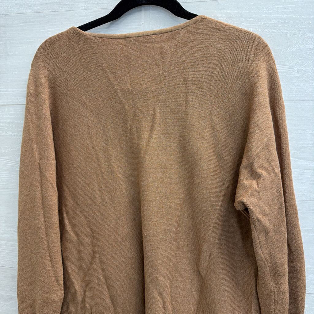 Chico's Brown/ Black Print Knit Long Sleeve Sweater Top Large
