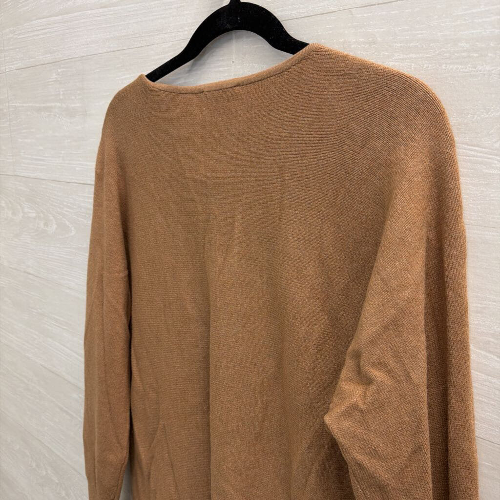 Chico's Brown/ Black Print Knit Long Sleeve Sweater Top Large