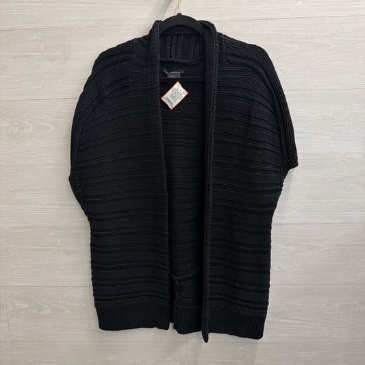 Armani Exchange Black Knit Short Sleeve Open Front Sweater Large