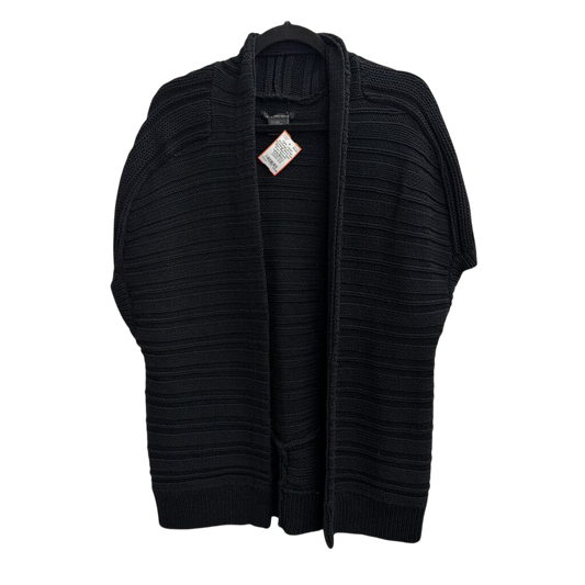 Armani Exchange Black Knit Short Sleeve Open Front Sweater Large