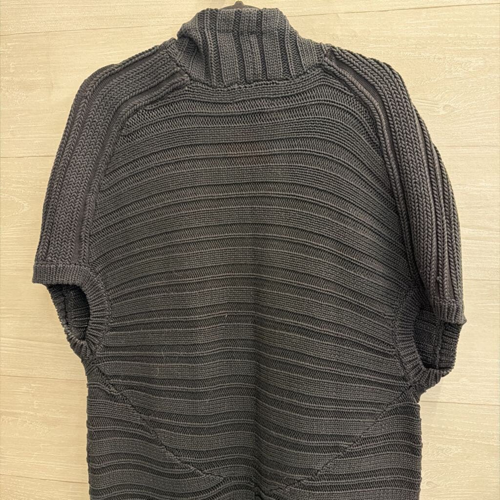 Armani Exchange Black Knit Short Sleeve Open Front Sweater Large