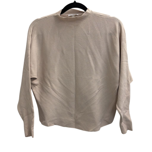 Vila Milano Beige Knit Mock Neck Long Sleeve Top Medium