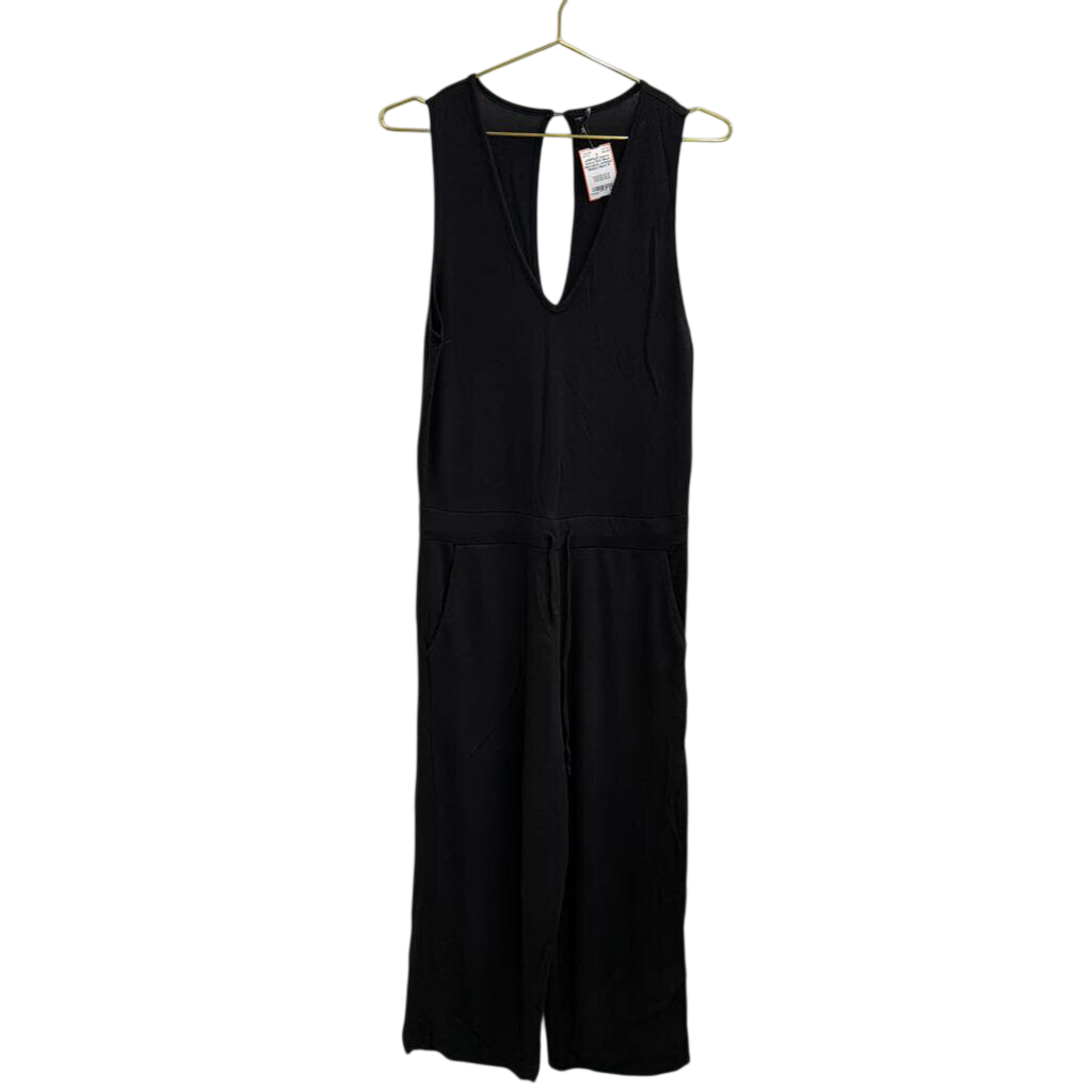 Quince Soft Black Sleeveless Jumpsuit Medium