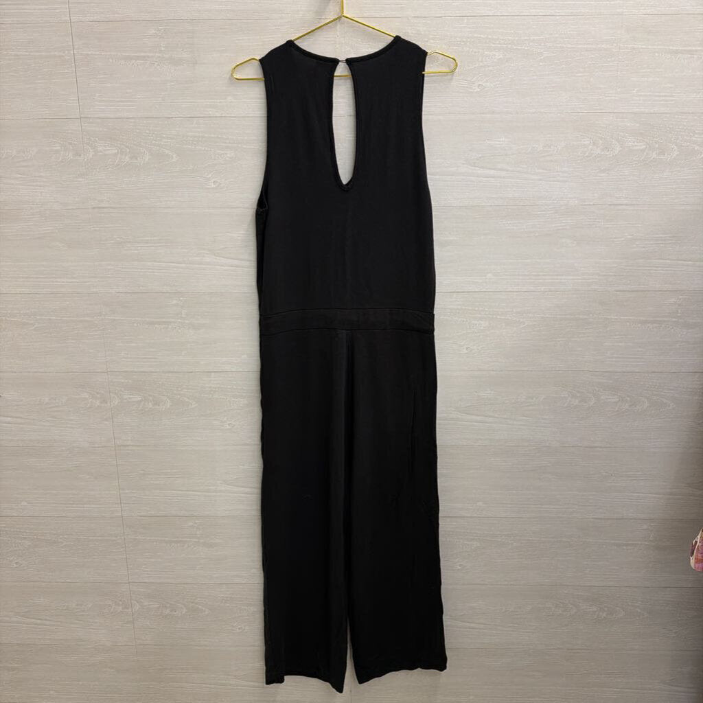 Quince Soft Black Sleeveless Jumpsuit Medium