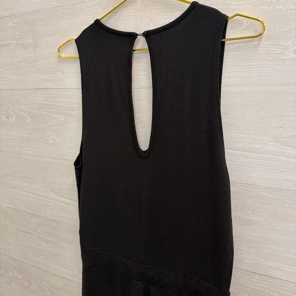 Quince Soft Black Sleeveless Jumpsuit Medium