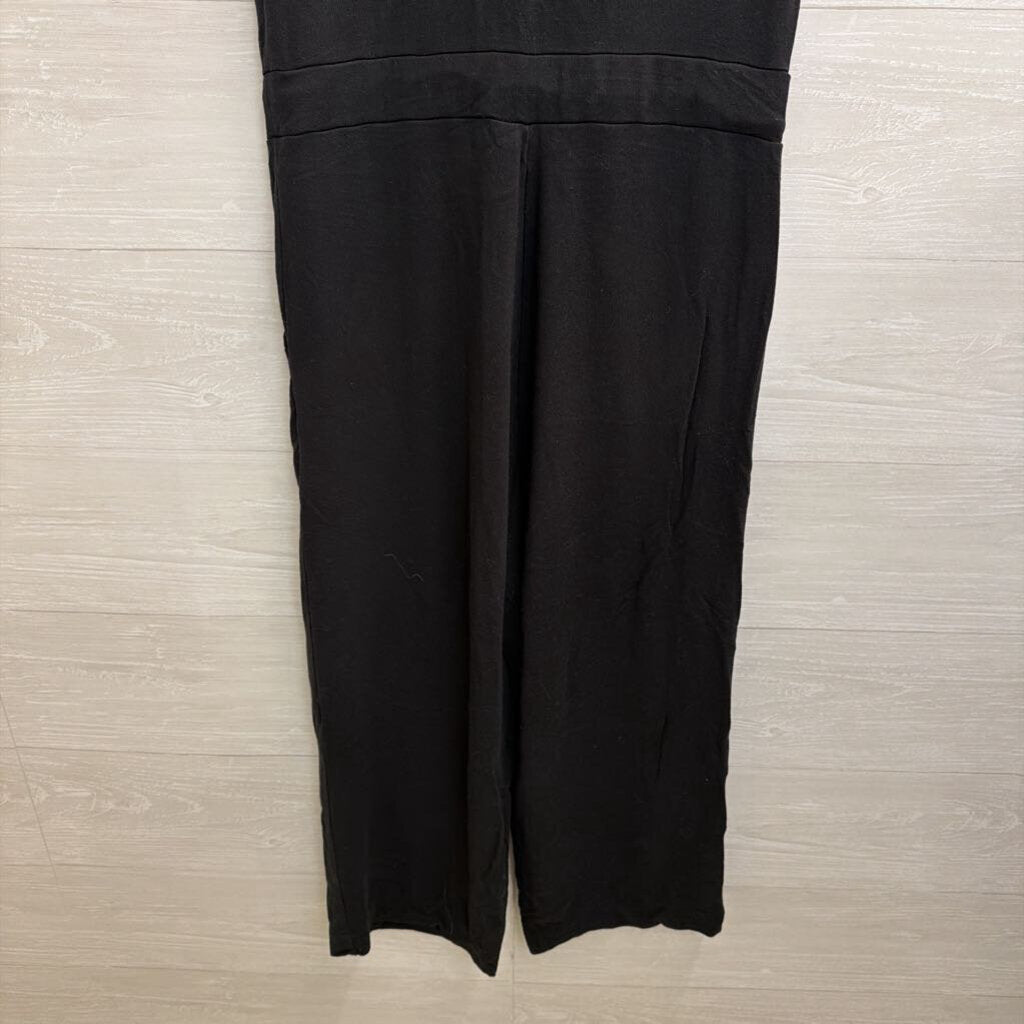 Quince Soft Black Sleeveless Jumpsuit Medium