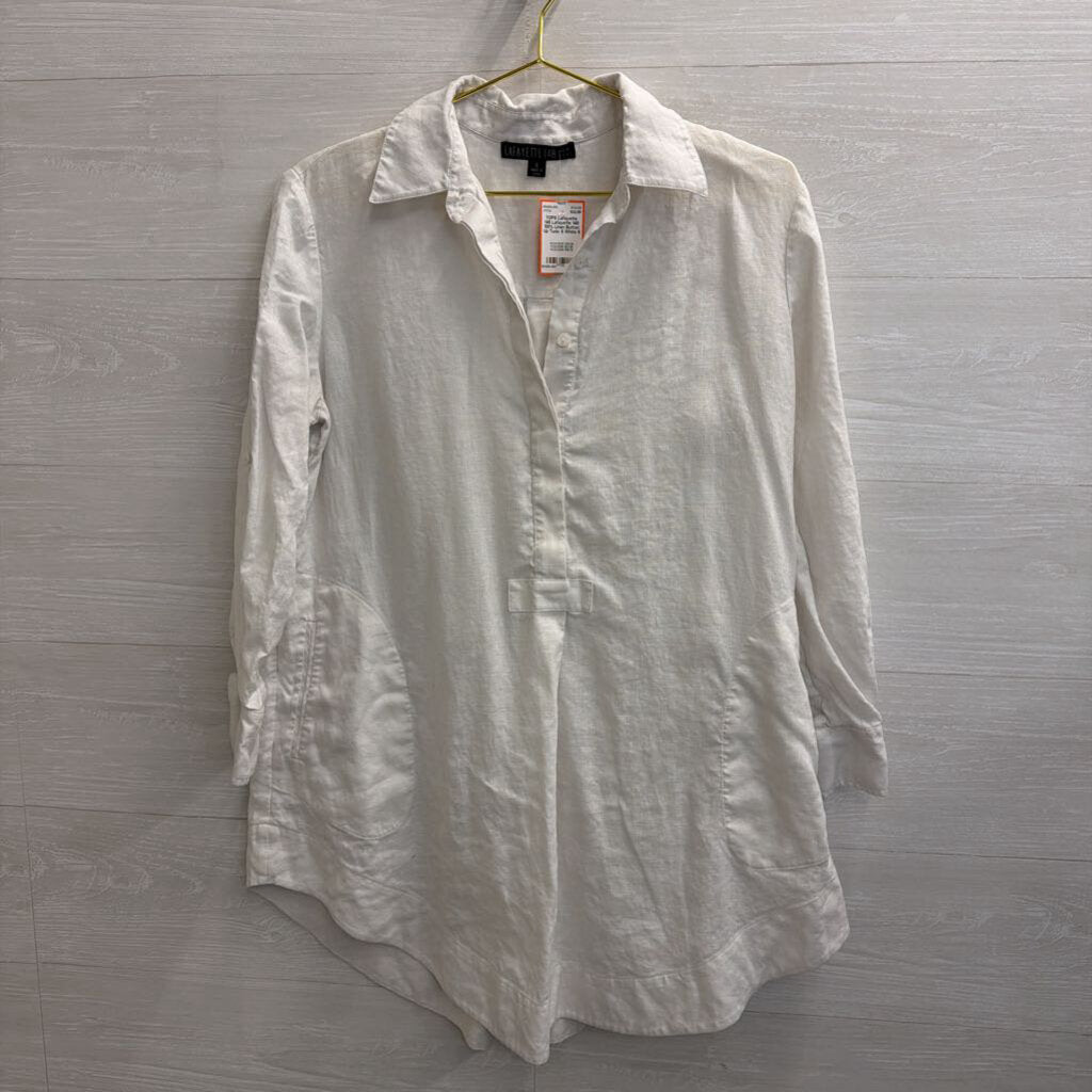 Lafayette 148 100% Linen Button Up Tunic 6