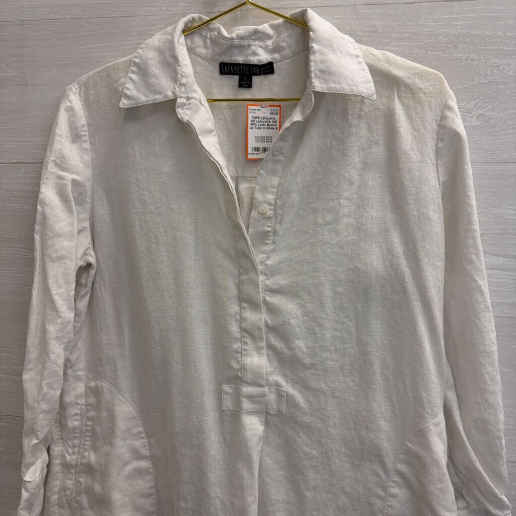 Lafayette 148 100% Linen Button Up Tunic 6
