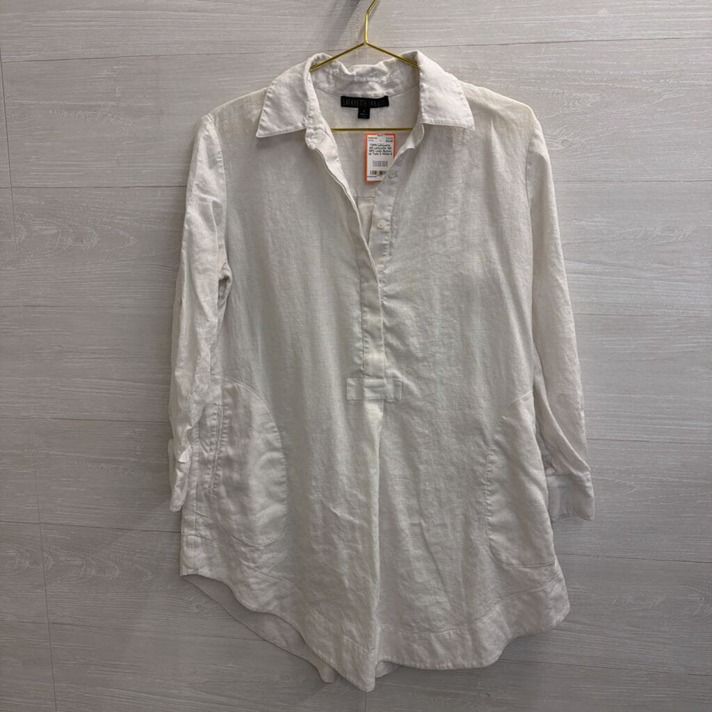 Lafayette 148 100% Linen Button Up Tunic 6