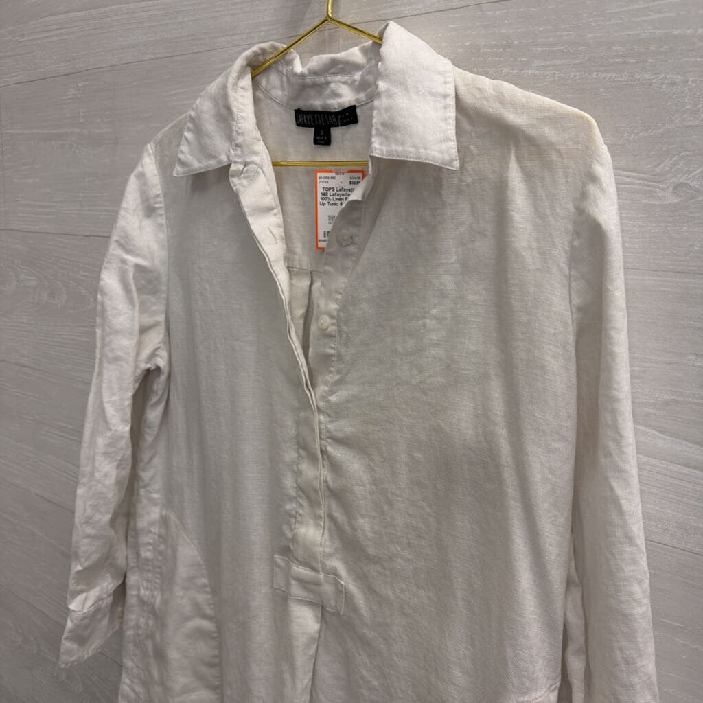 Lafayette 148 100% Linen Button Up Tunic 6