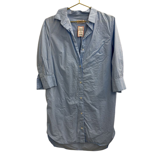 Frame Shirt Blue Long Sleeve Button Down Dress Medium