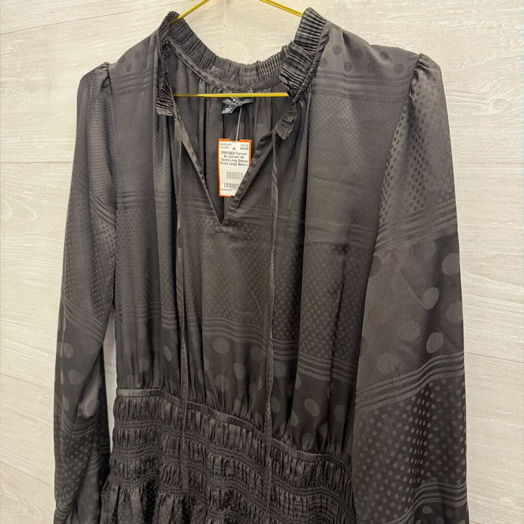 Current Air Tiered Long Sleeve Dress Large