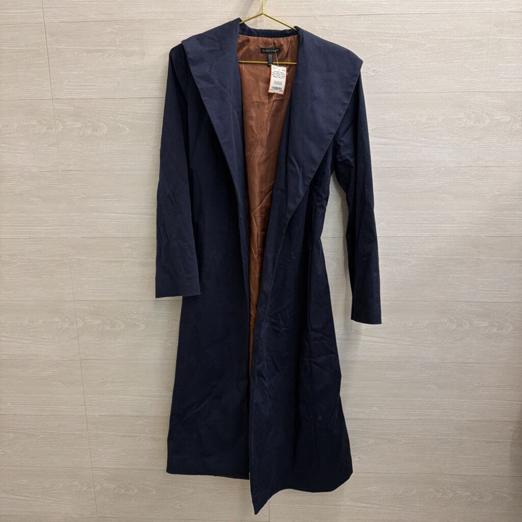 Eileen Fisher Navy Trench Jacket Medium