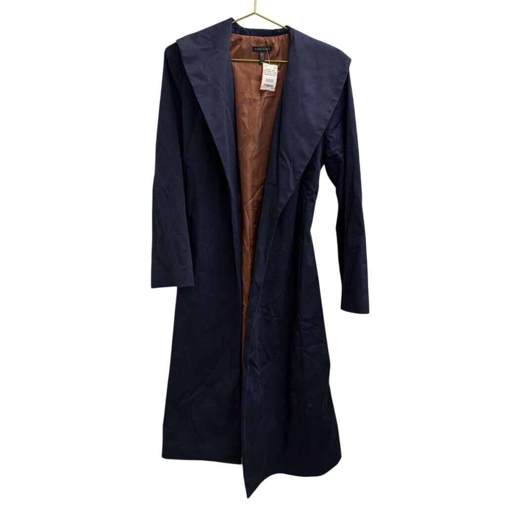 Eileen Fisher Navy Trench Jacket Medium