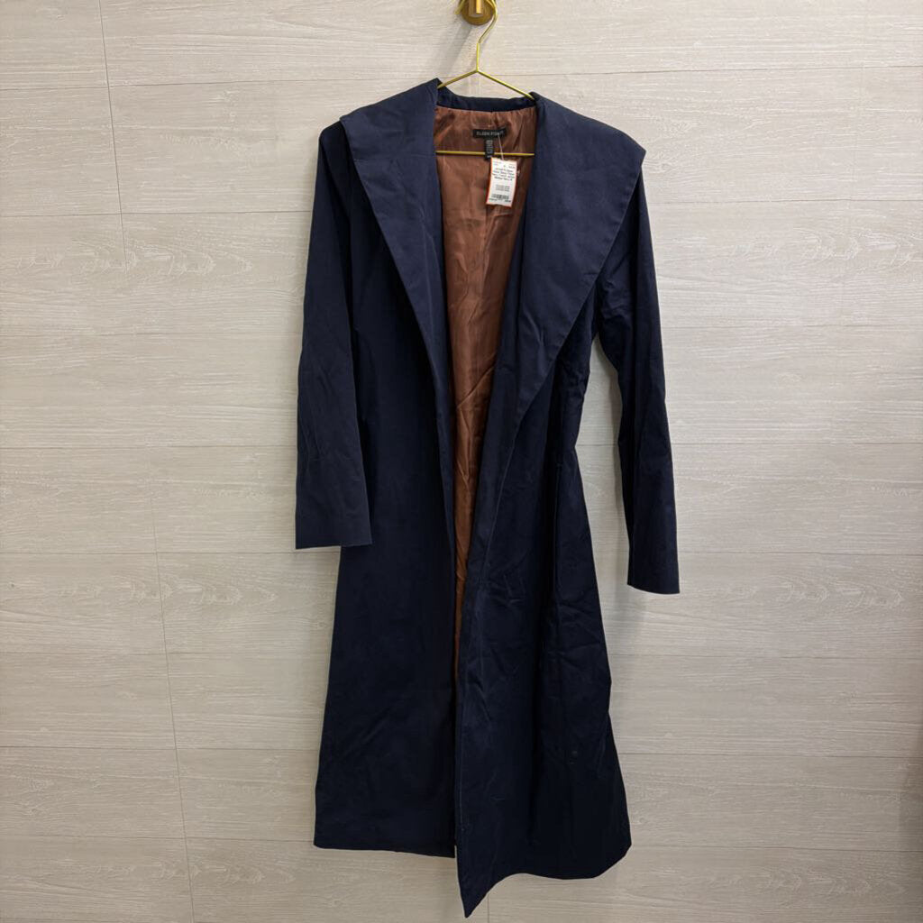 Eileen Fisher Navy Trench Jacket Medium