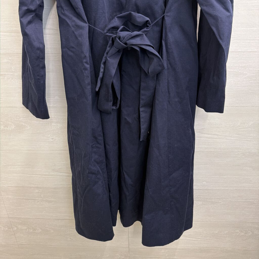 Eileen Fisher Navy Trench Jacket Medium