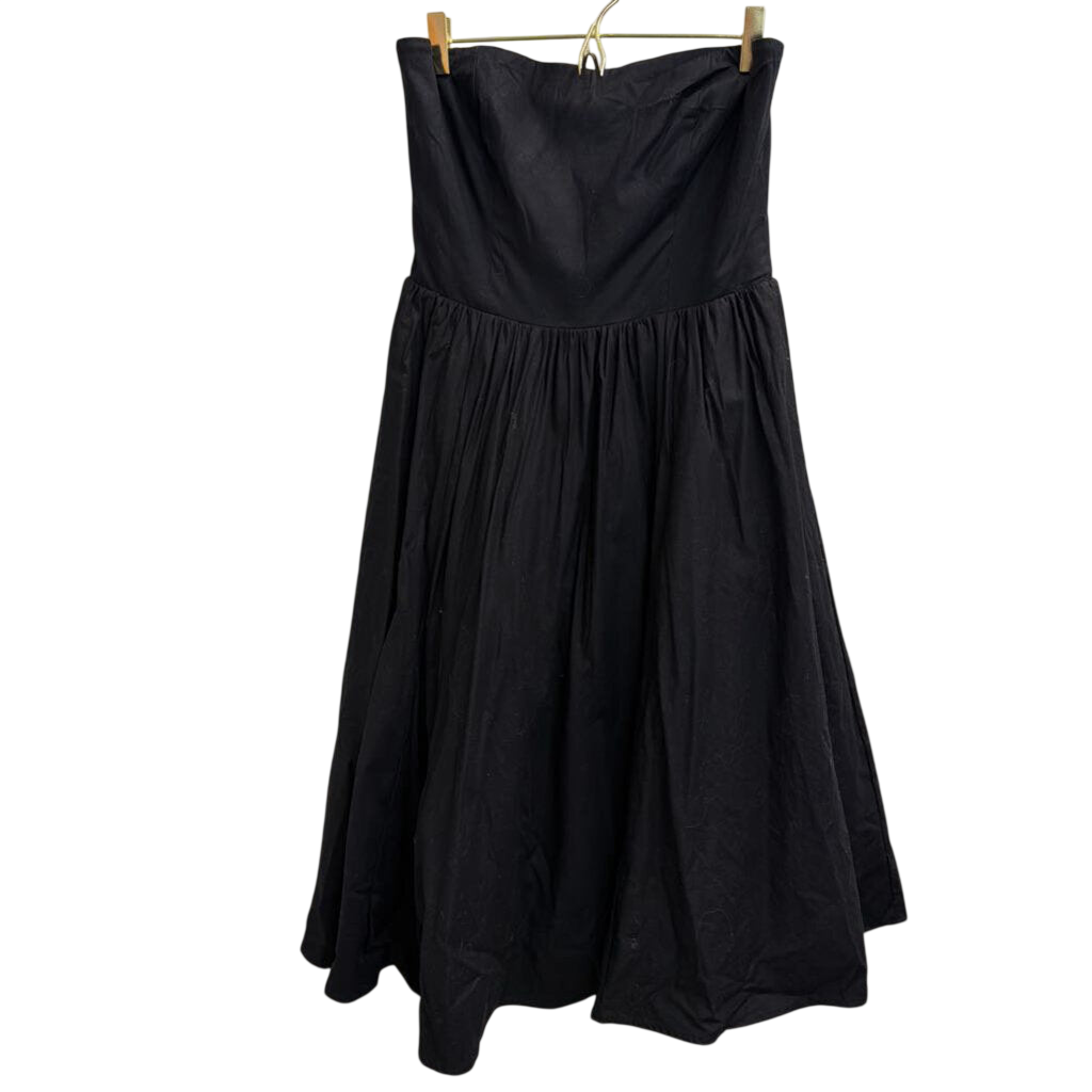 Reformation Black Strapless Midi Dress 6