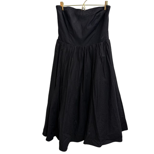 Reformation Black Strapless Midi Dress 6