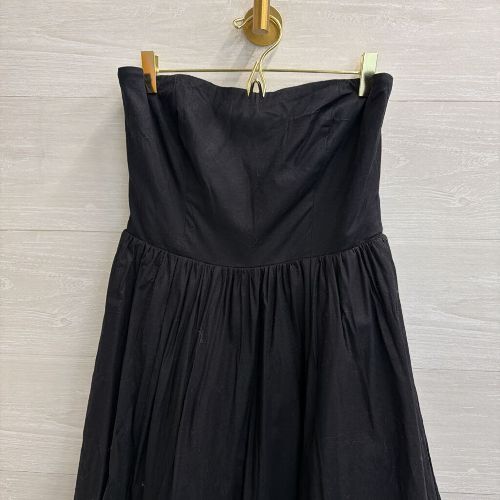Reformation Black Strapless Midi Dress 6