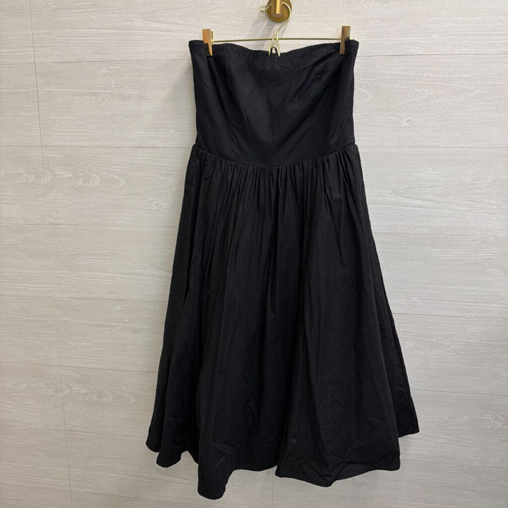 Reformation Black Strapless Midi Dress 6