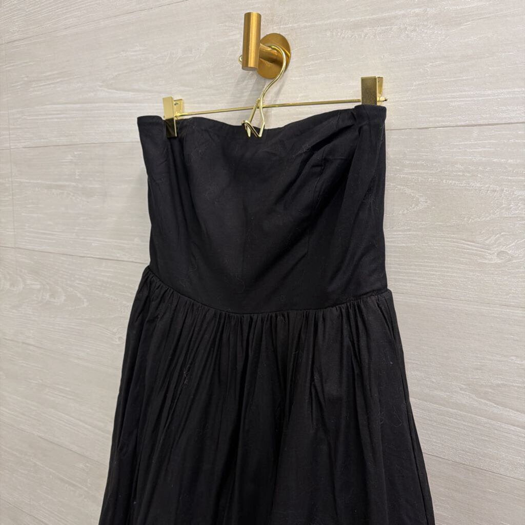 Reformation Black Strapless Midi Dress 6