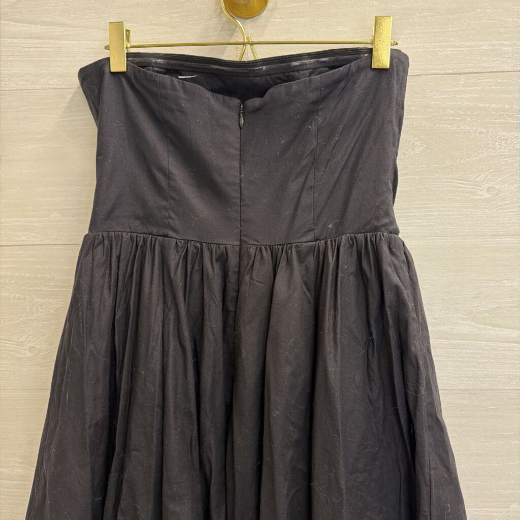 Reformation Black Strapless Midi Dress 6