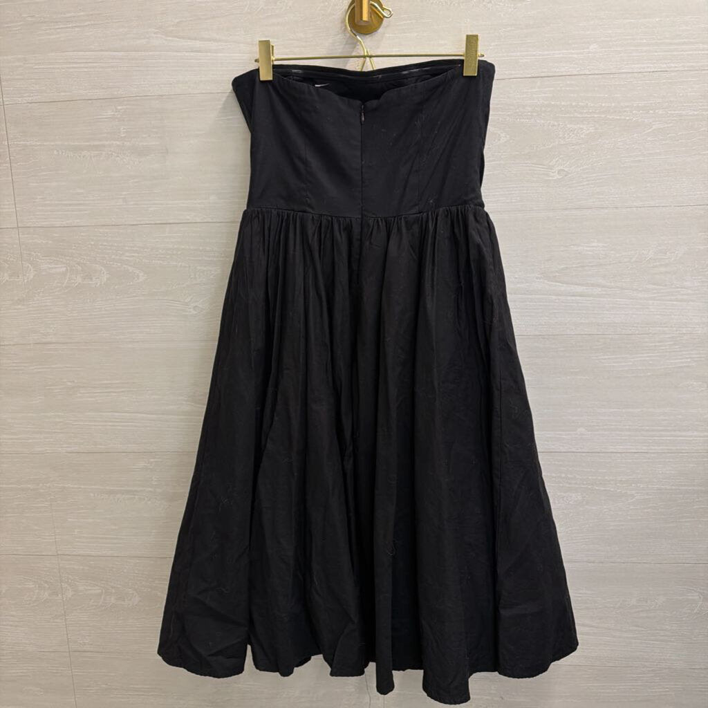 Reformation Black Strapless Midi Dress 6