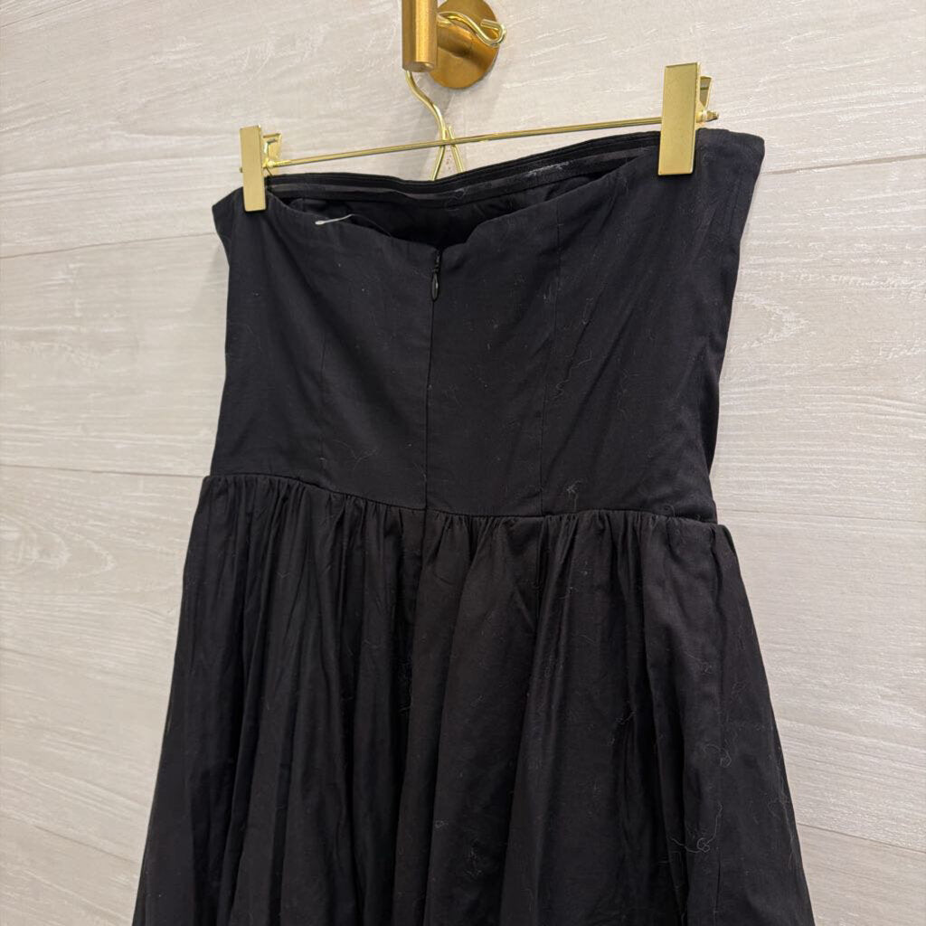 Reformation Black Strapless Midi Dress 6