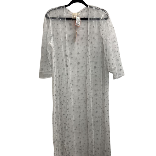 Grace and Emma White/ Silver Star Print Duster Large/ Extra Large