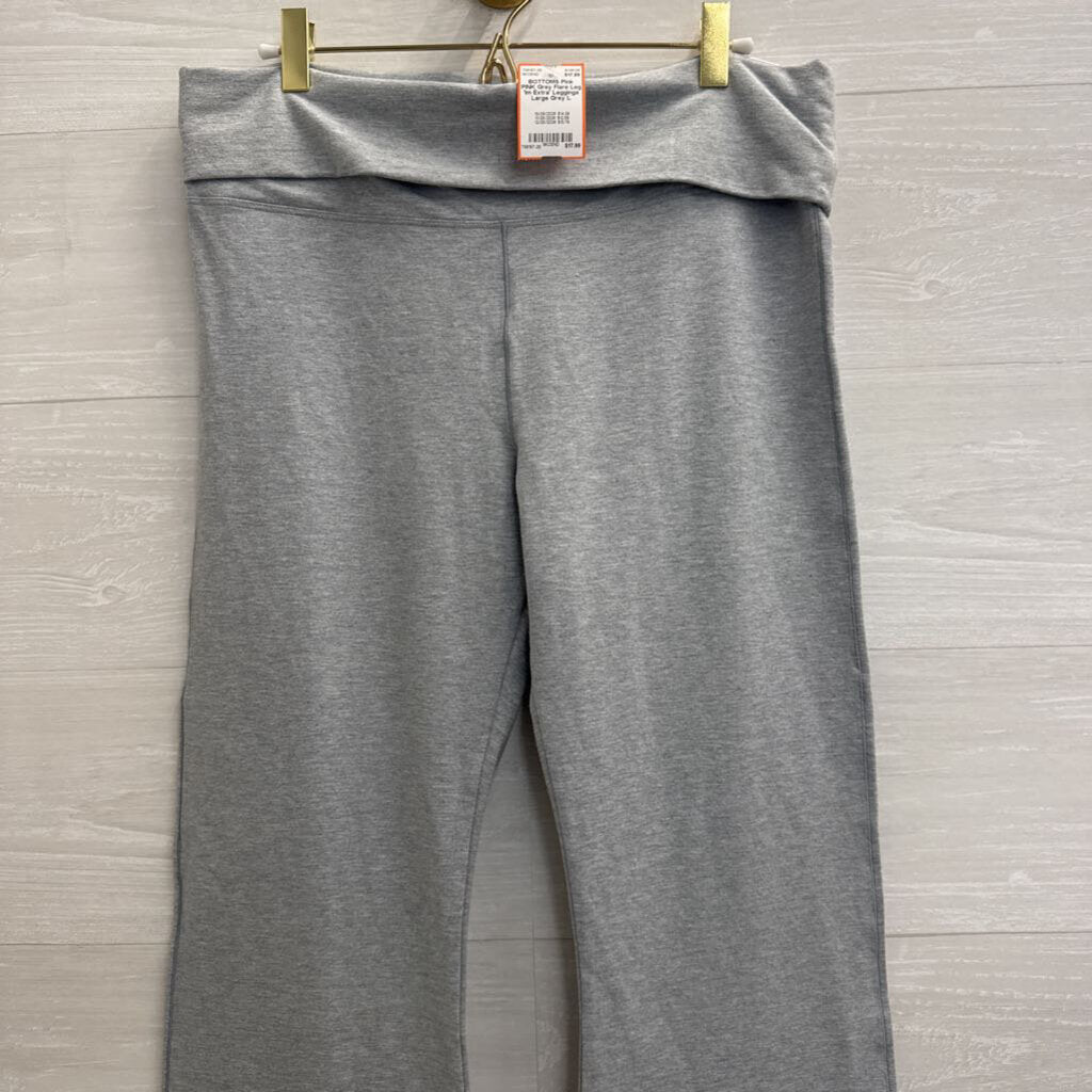 PINK Grey Flare Leg 'Im Extra' Leggings Large