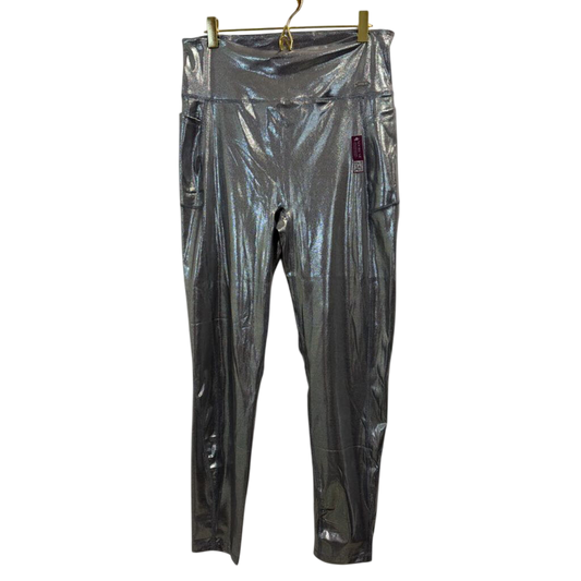 Adore Me Metallic Silver Leggings Large