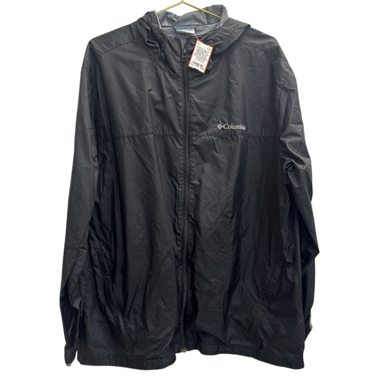 Columbia Black Lightweight Long Sleeve Zip Up Hooded Jacket Extra Large