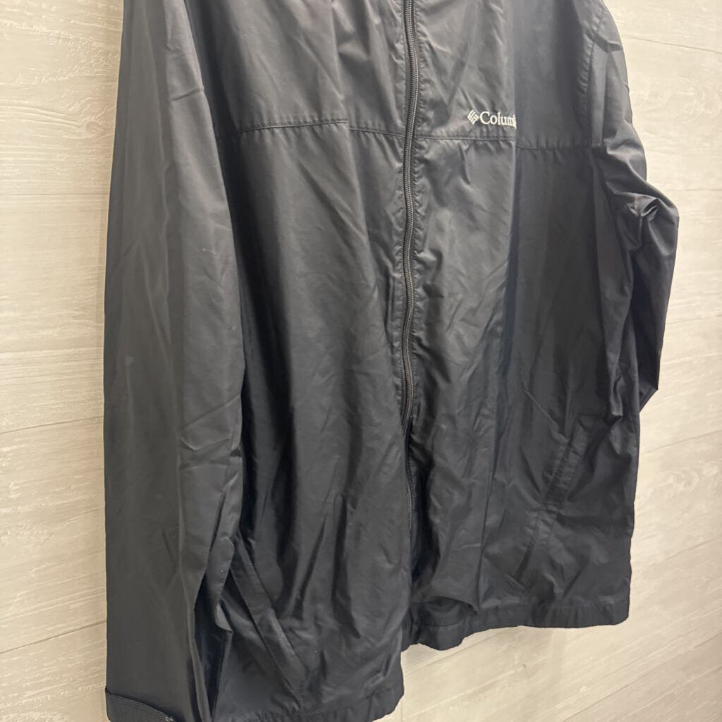 Columbia Black Lightweight Long Sleeve Zip Up Hooded Jacket Extra Large