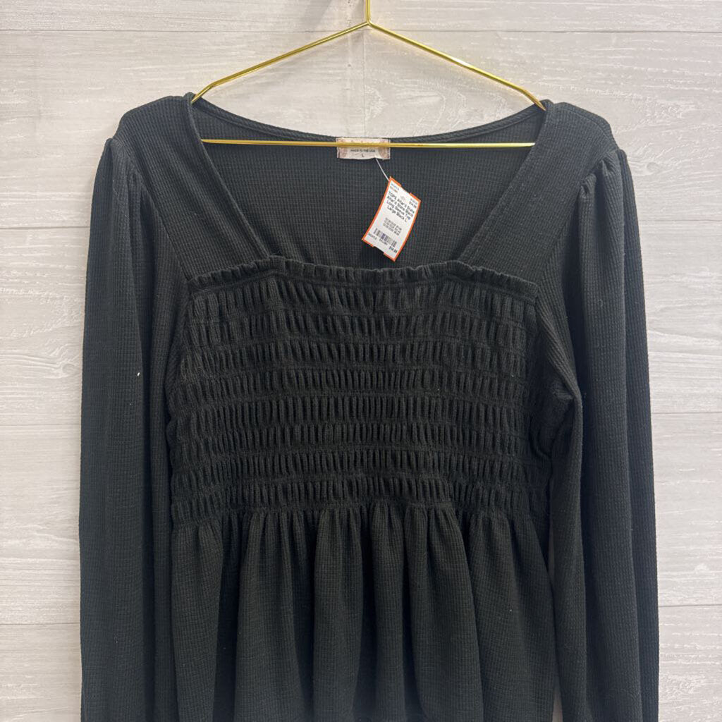 Altar'd State Black Long Sleeve Top Large