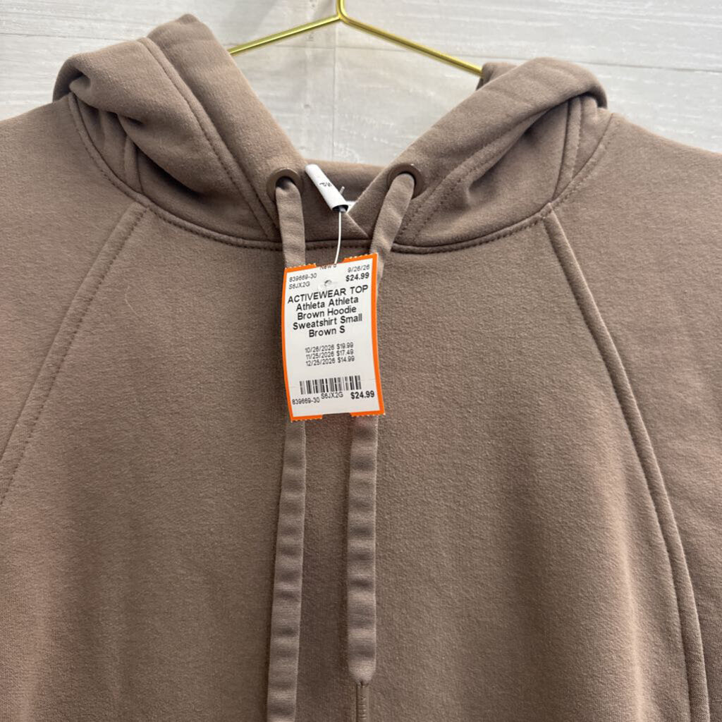 Athleta Brown Hoodie Sweatshirt Small
