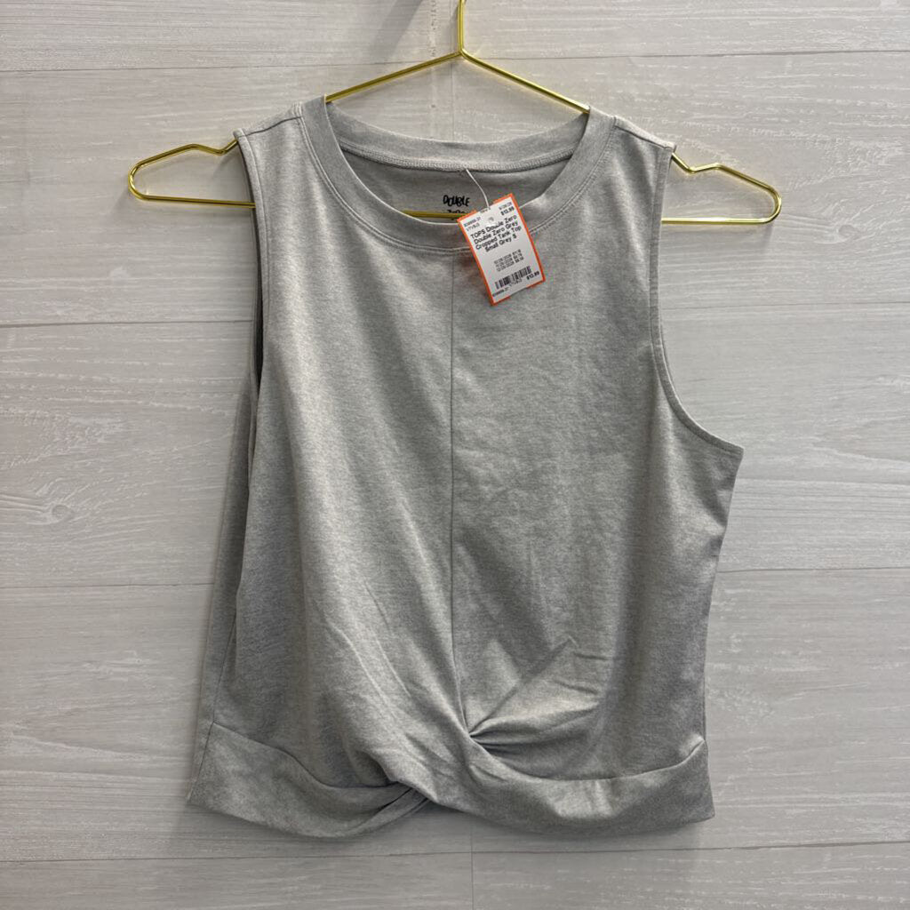 Double Zero Grey Cropped Tank Top Small