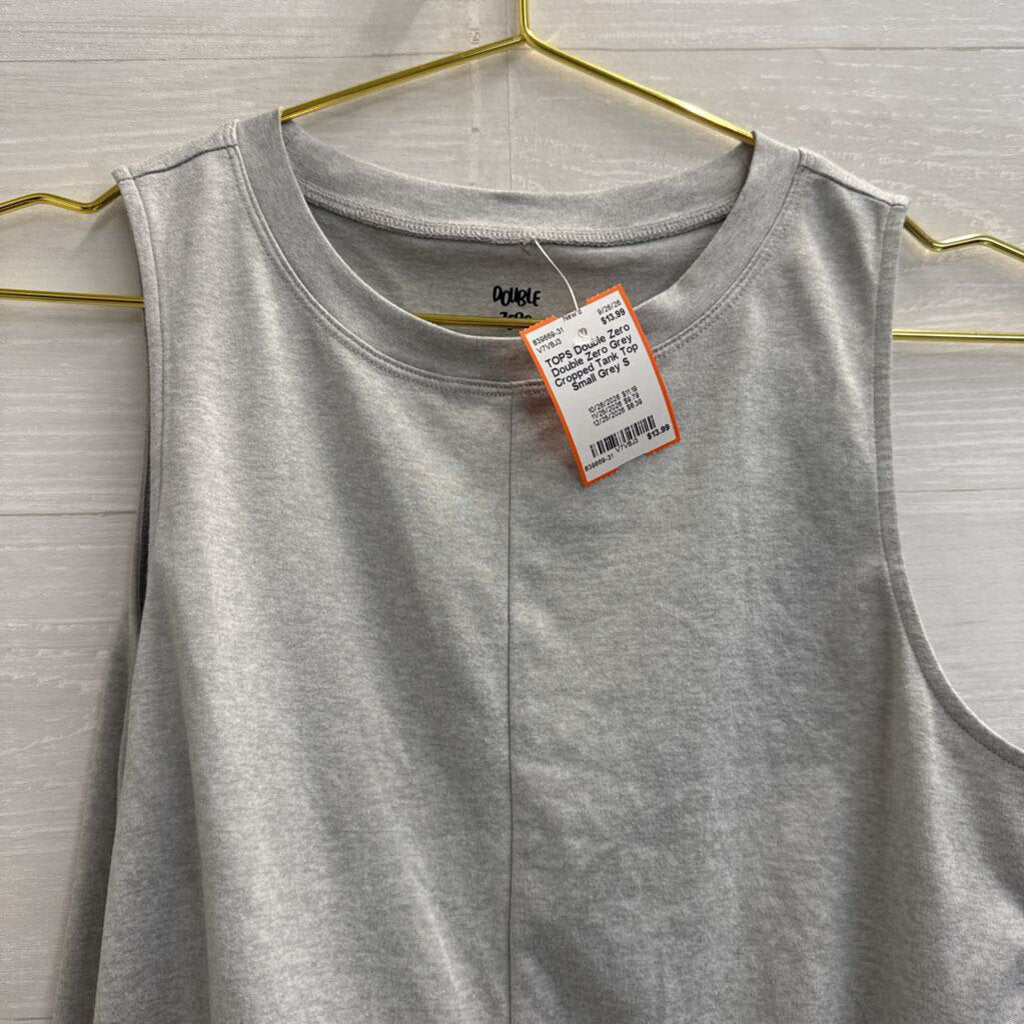Double Zero Grey Cropped Tank Top Small