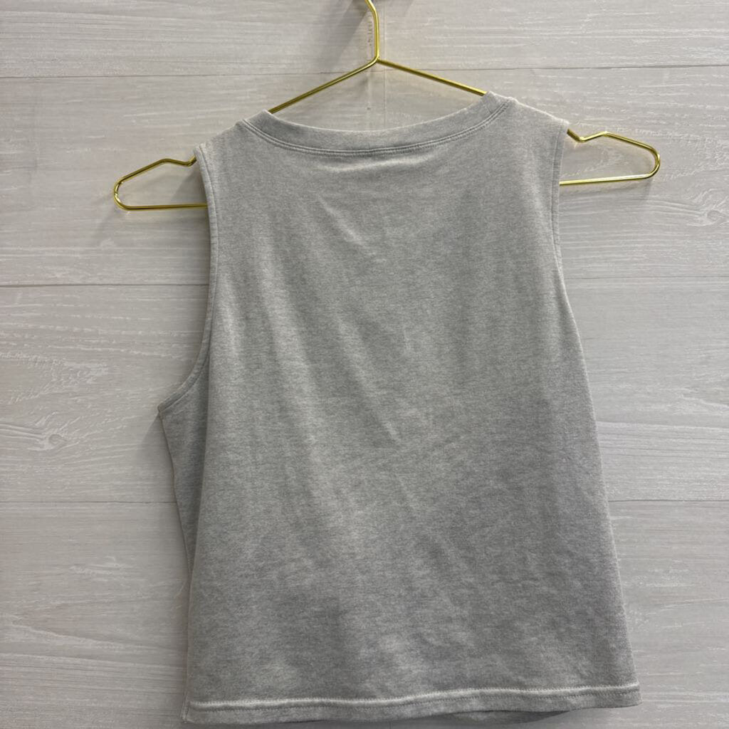 Double Zero Grey Cropped Tank Top Small