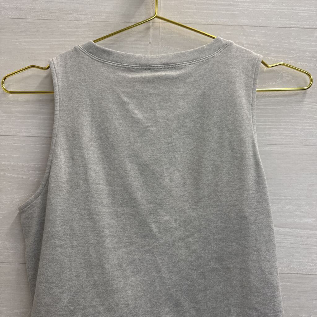 Double Zero Grey Cropped Tank Top Small