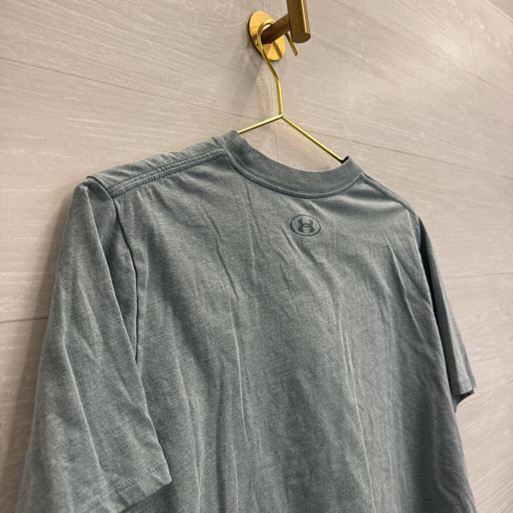 Under Armour Blue Cropped Short Sleeve Top Extra Small