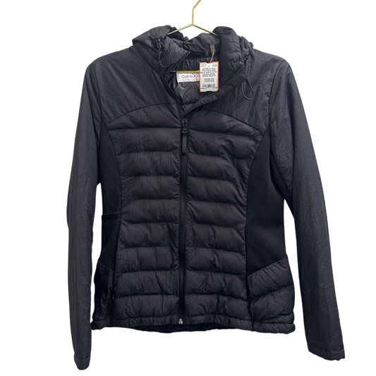 Calvin Klein Black Quilted Puffer Hooded Jacket Medium
