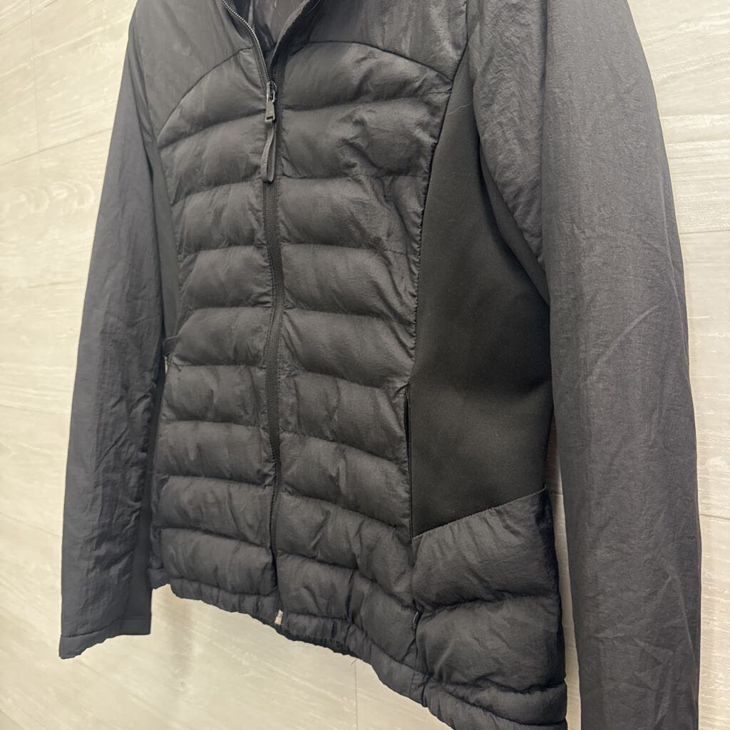 Calvin Klein Black Quilted Puffer Hooded Jacket Medium