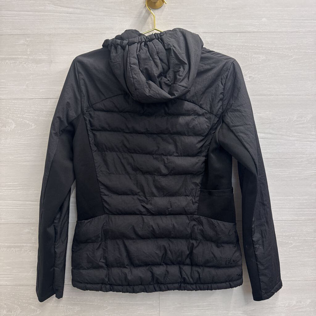 Calvin Klein Black Quilted Puffer Hooded Jacket Medium