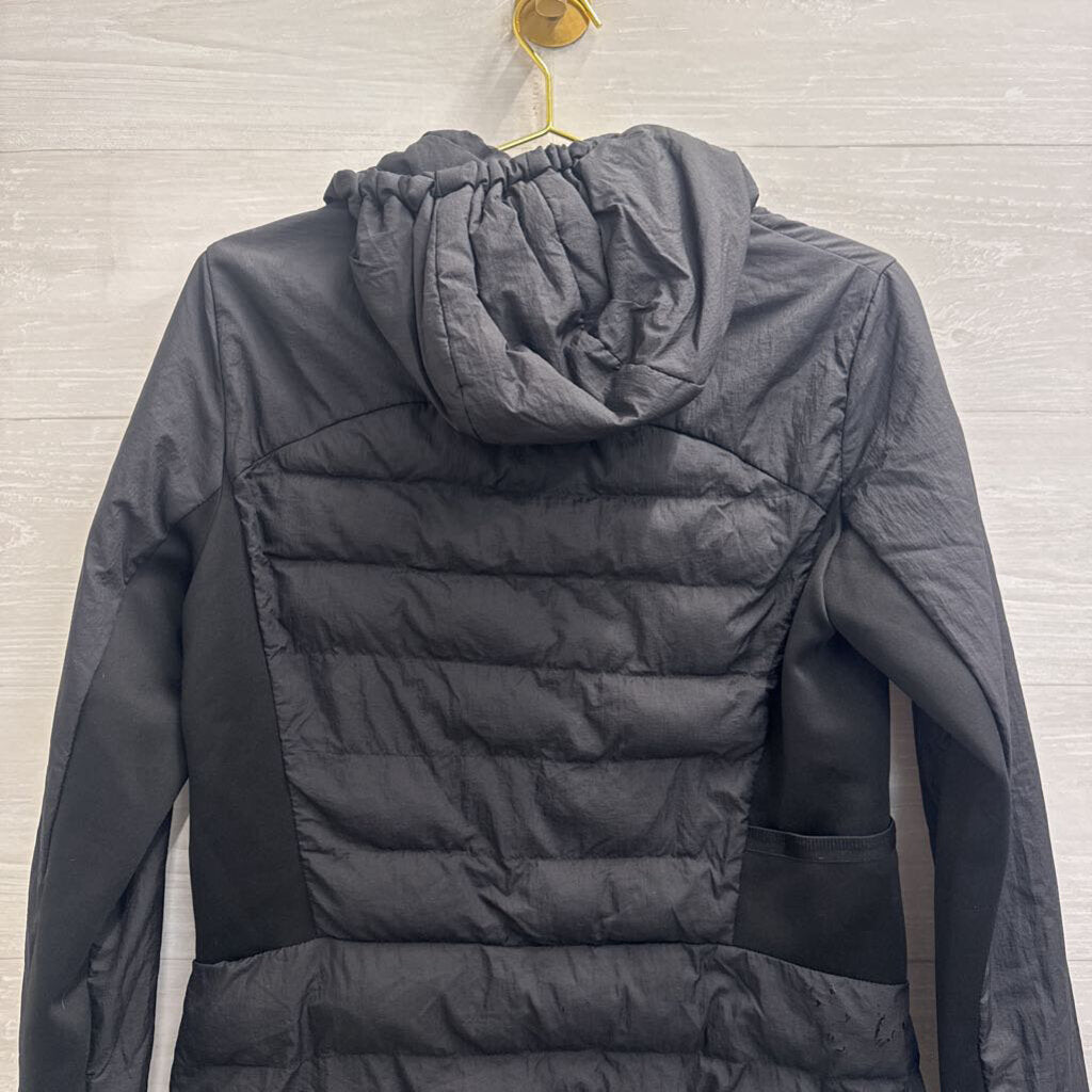 Calvin Klein Black Quilted Puffer Hooded Jacket Medium