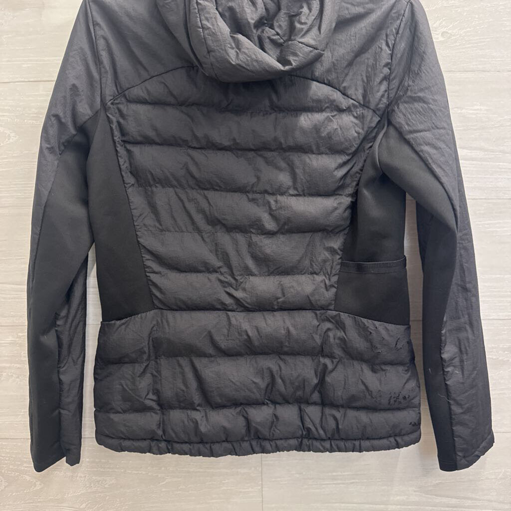 Calvin Klein Black Quilted Puffer Hooded Jacket Medium
